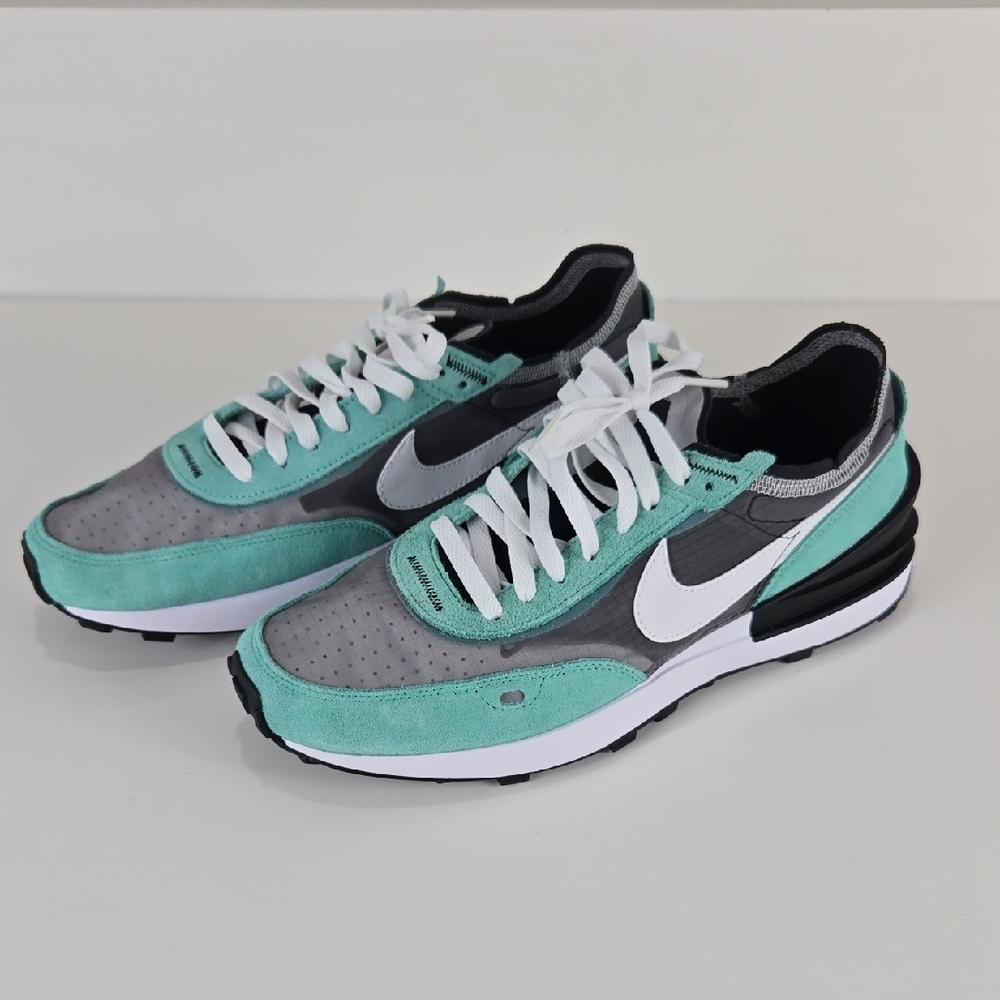 Nike Waffle One Teal & Black Running Shoes 9 - Picture 5 of 15